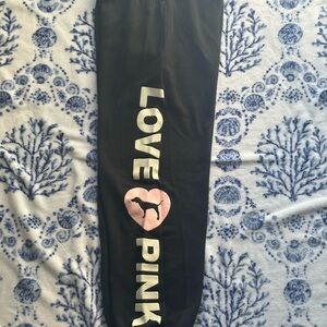 PINK Victoria's Secret Black Cuffed Sweatpants